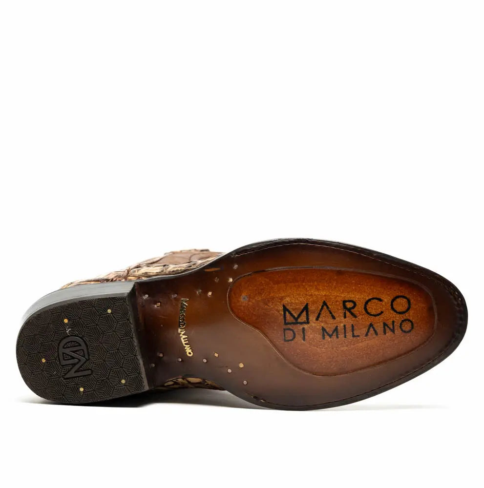 Marco Di Milano Phoenix Stone Orix Genuine Caiman Crocodile Cowboy Boots