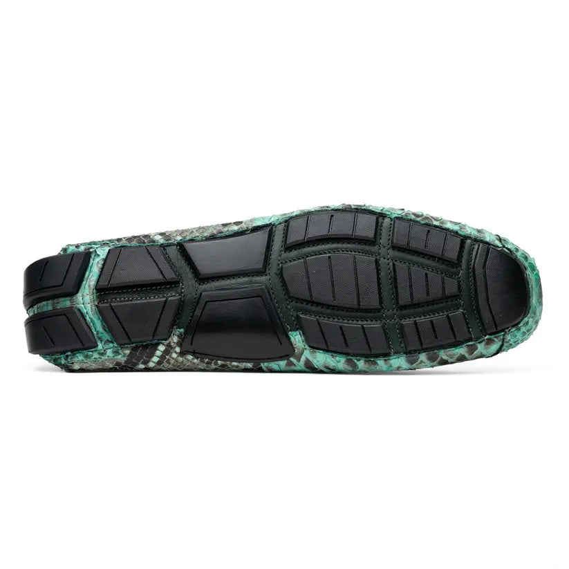 Marco Di Milano Pia Aqua Genuine Python Loafers