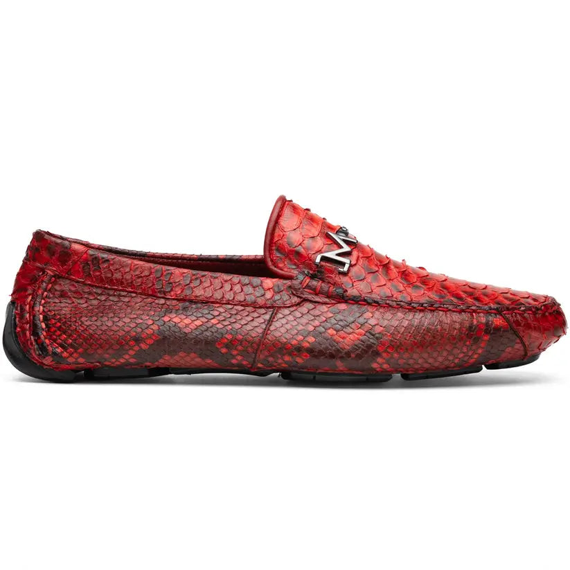 Marco Di Milano Pia Red Genuine Python Loafers