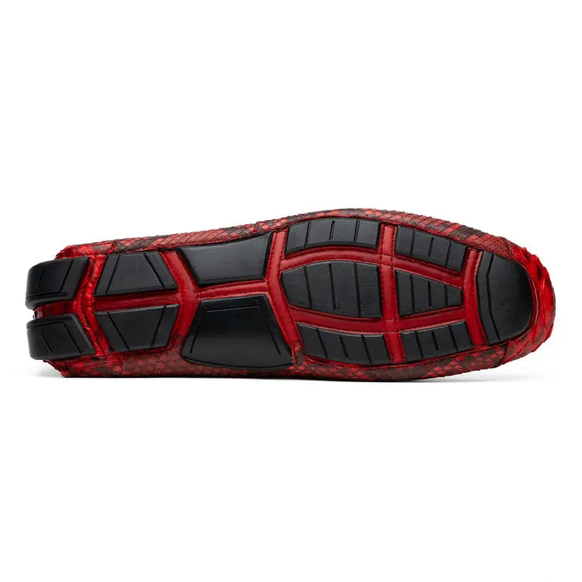 Marco Di Milano Pia Red Genuine Python Loafers