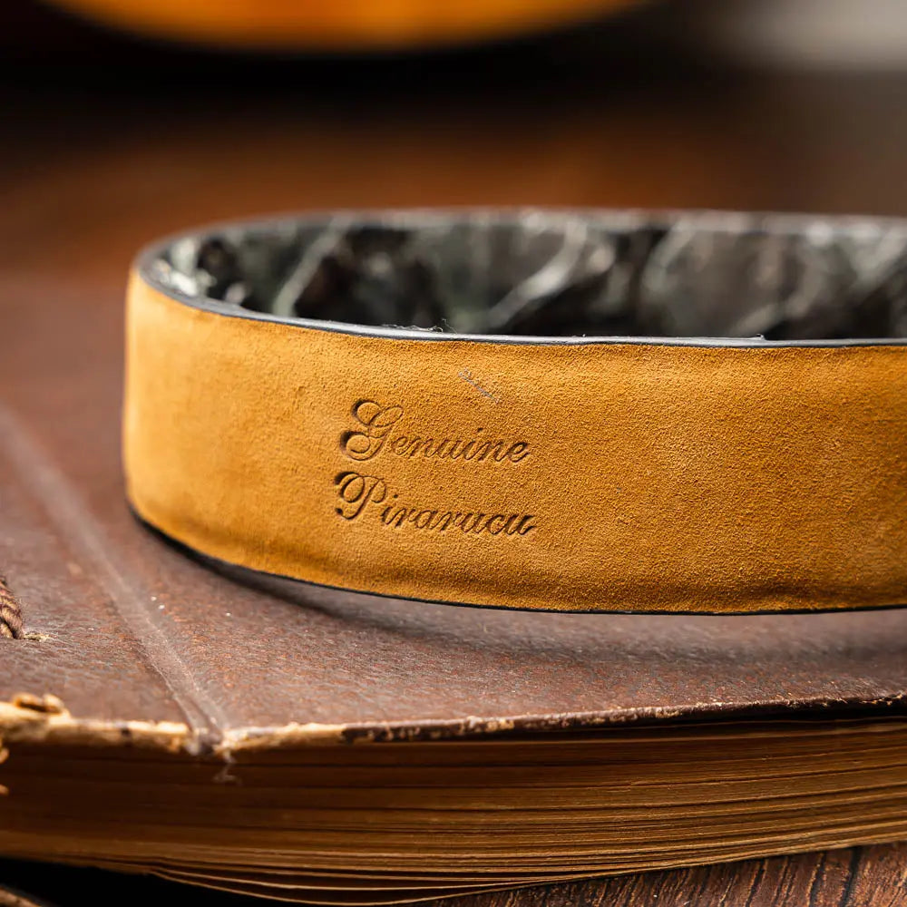 Marco Di Milano Grey Genuine Pirarucu Belt