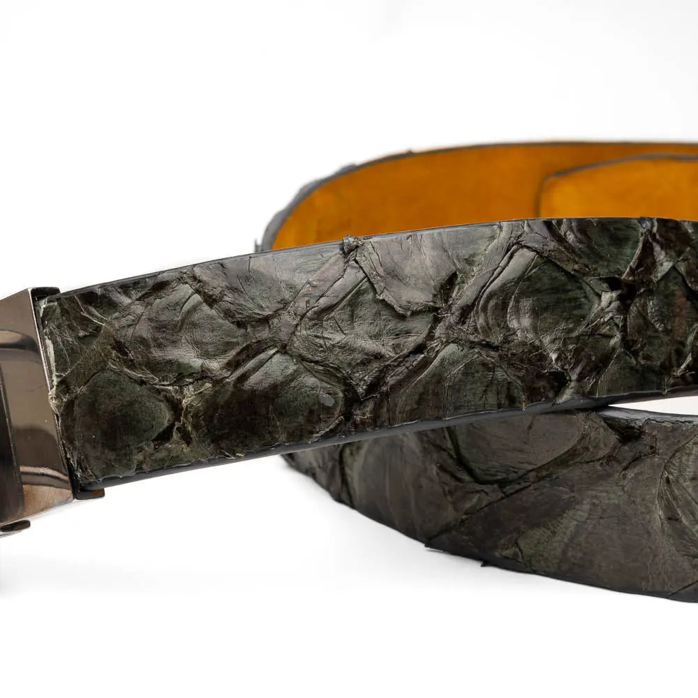 Marco Di Milano Grey Genuine Pirarucu Belt