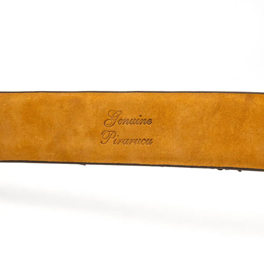 Marco Di Milano Grey Genuine Pirarucu Belt