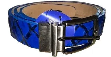 Marco Di Milano Olivieri Royal Blue Genuine Pirarucu Belt Suit Essence