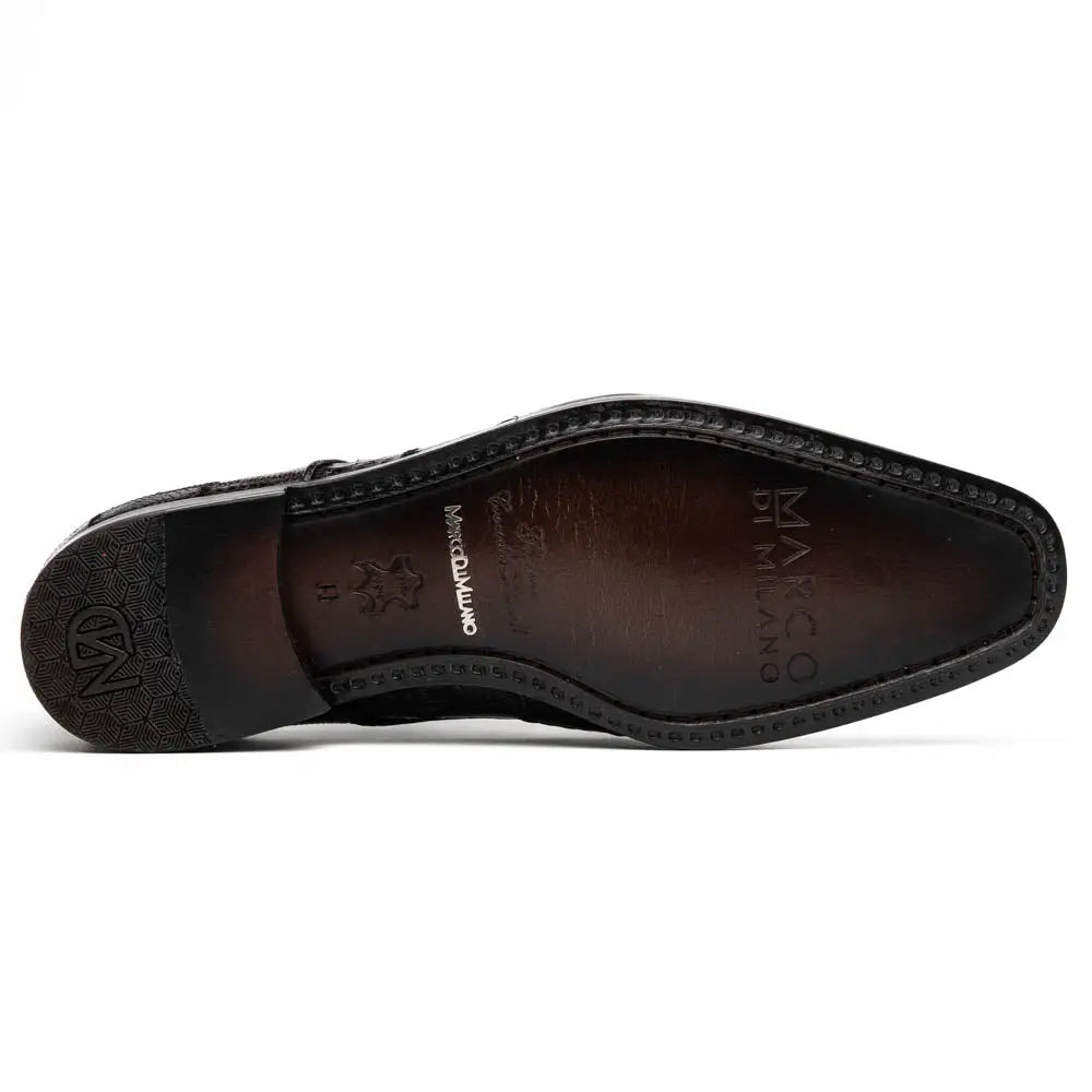 Marco Di Milano Pissa Brown Genuine Caiman Crocodile/Lizard Oxfords