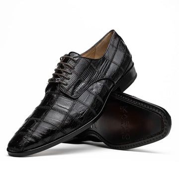 Marco Di Milano Pissa Brown Genuine Caiman Crocodile/Lizard Oxfords