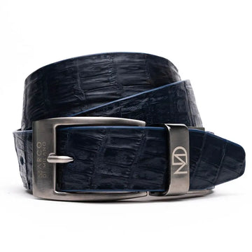 Marco Di Milano Riccardo Navy Genuine Crocodile Belt