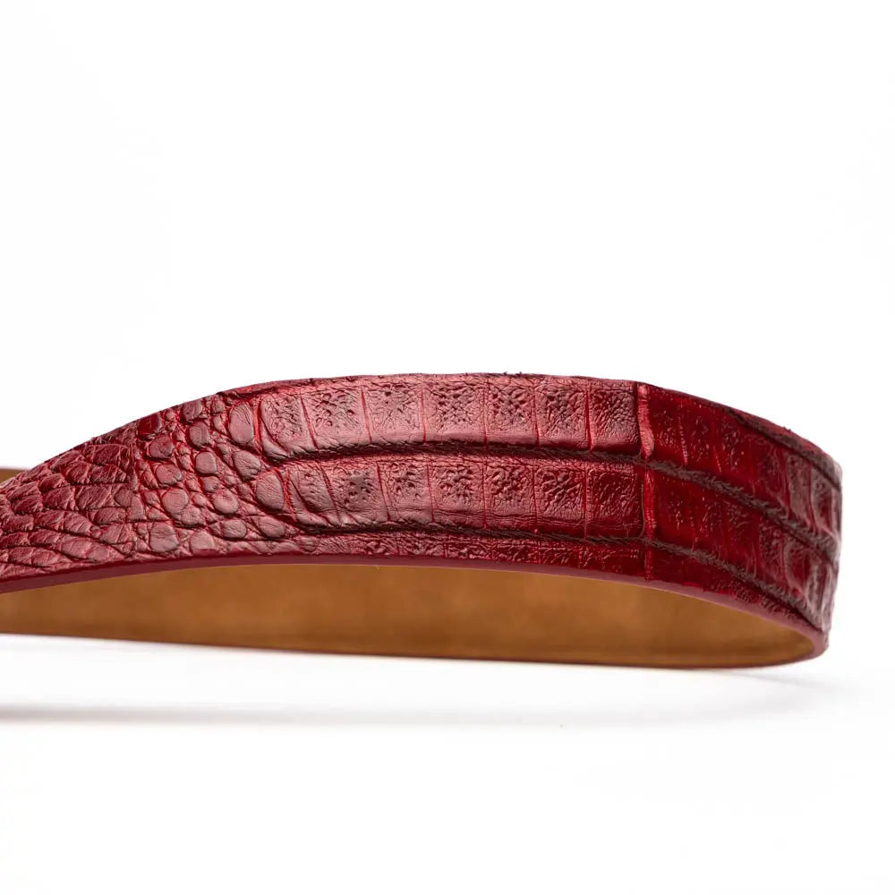 Marco Di Milano Riccardo Red Genuine Crocodile Belt