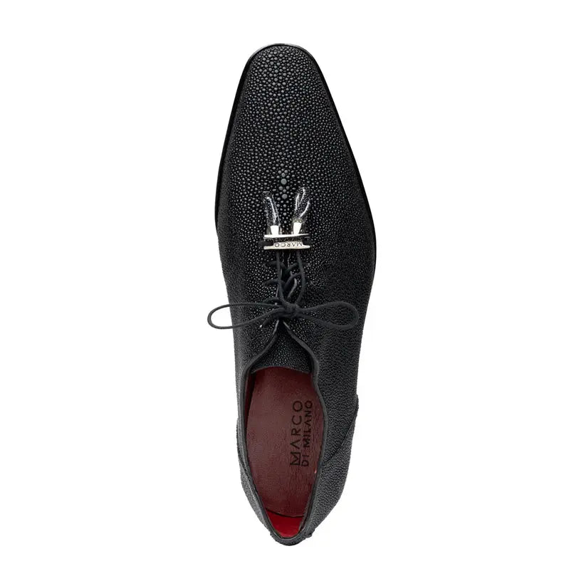Marco Di Milano Rimini Black Genuine Stingray Oxfords