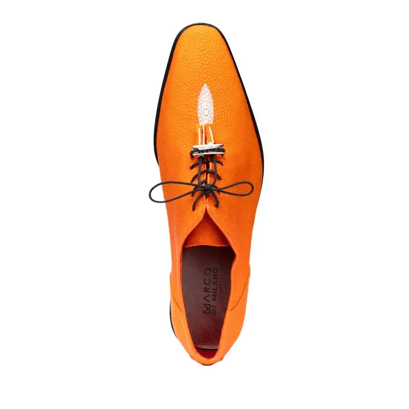 Marco Di Milano Rimini Orange Genuine Stingray Oxfords