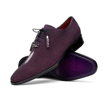 Marco Di Milano Rimini Purple Genuine Stingray Oxfords