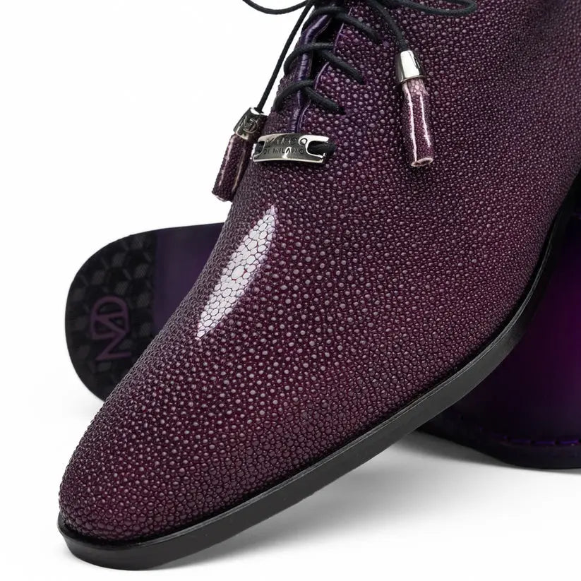 Marco Di Milano Rimini Purple Genuine Stingray Oxfords