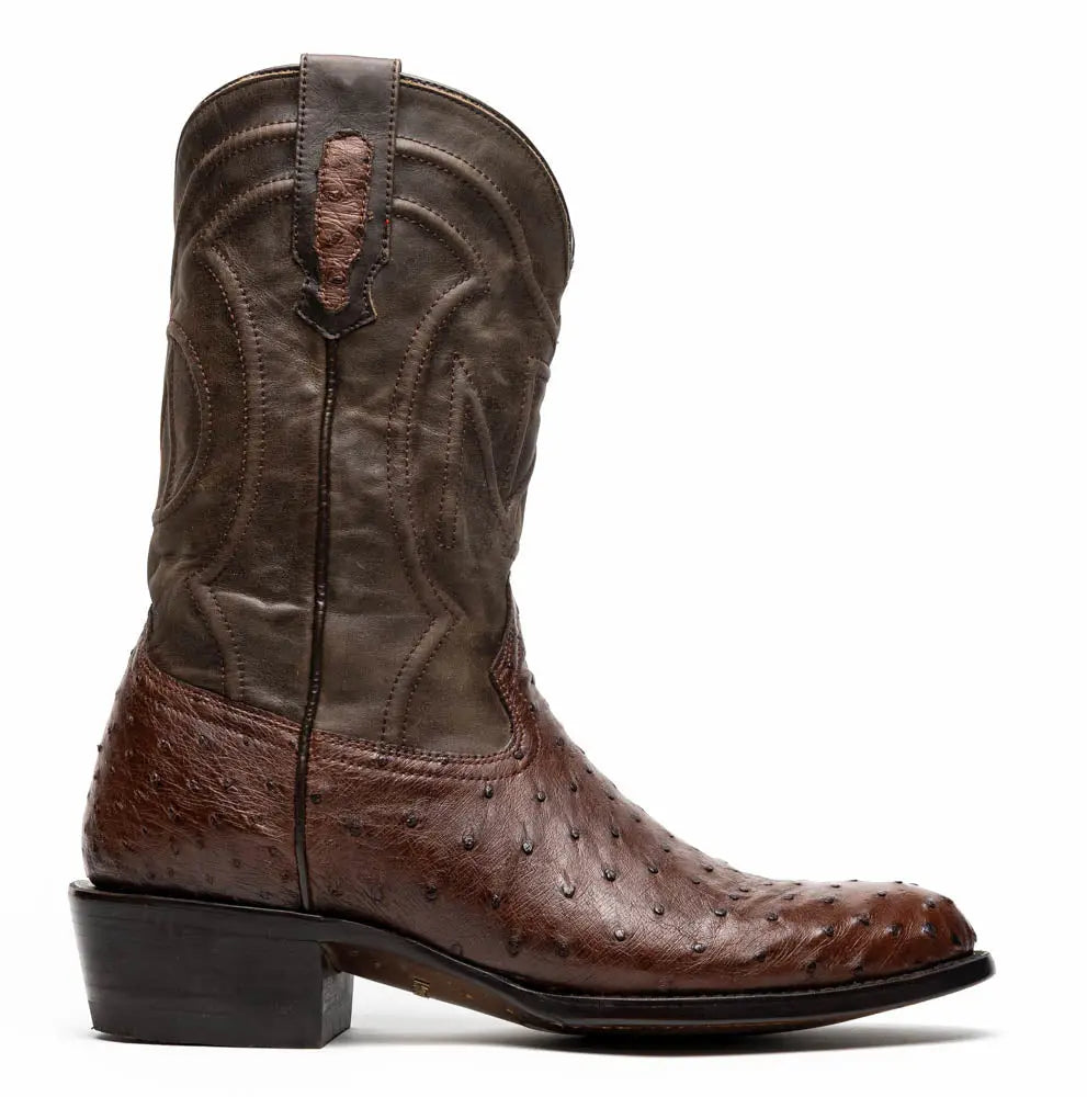 Marco Di Milano Savannah Kango Tabac Genuine Ostrich Cowboy Boots