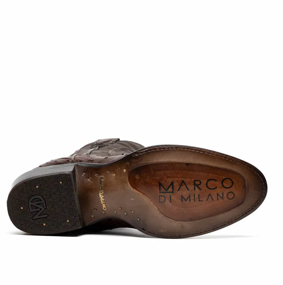 Marco Di Milano Savannah Kango Tabac Genuine Ostrich Cowboy Boots