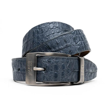 Marco Di Milano Silvio Gray Genuine Caiman Crocodile Belt