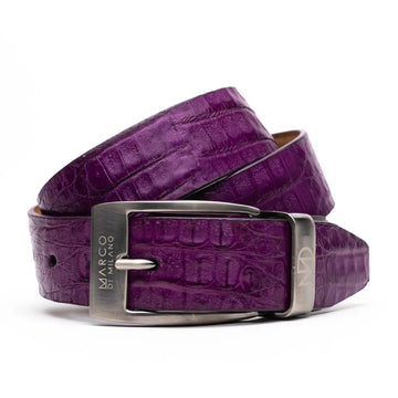 Marco Di Milano Silvio Purple Genuine Caiman Crocodile Belt