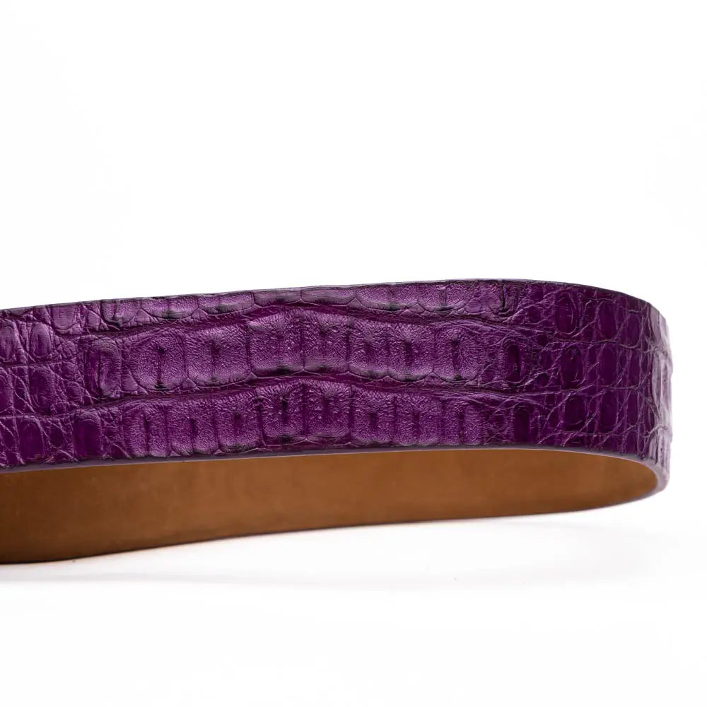 Marco Di Milano Silvio Purple Genuine Caiman Crocodile Belt