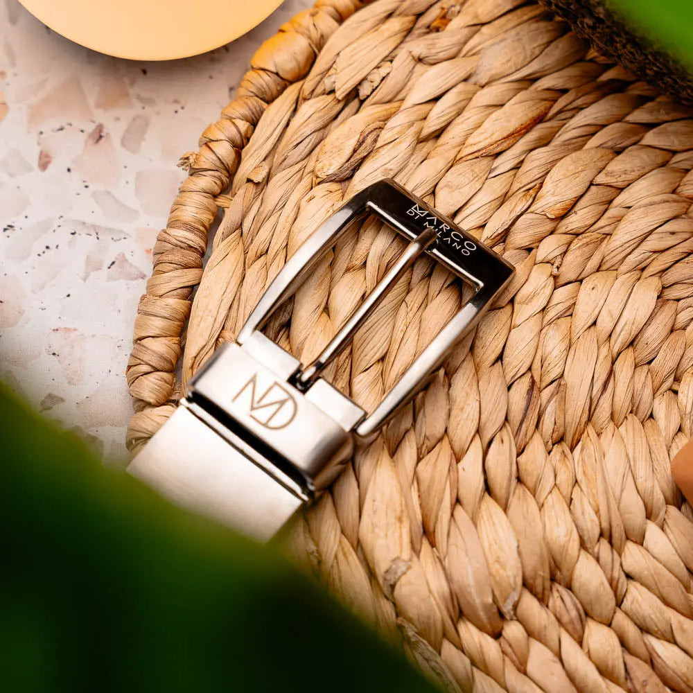 Marco Di Milano Silvio Wine Genuine Caiman Crocodile Belt