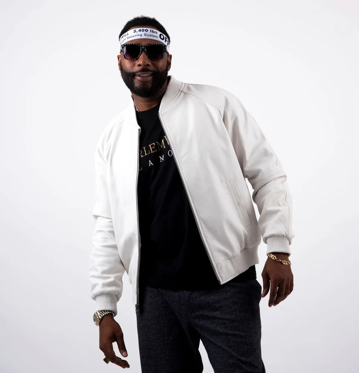 Jakewood 1051 White Genuine Lambskin Baseball Varsity Jacket